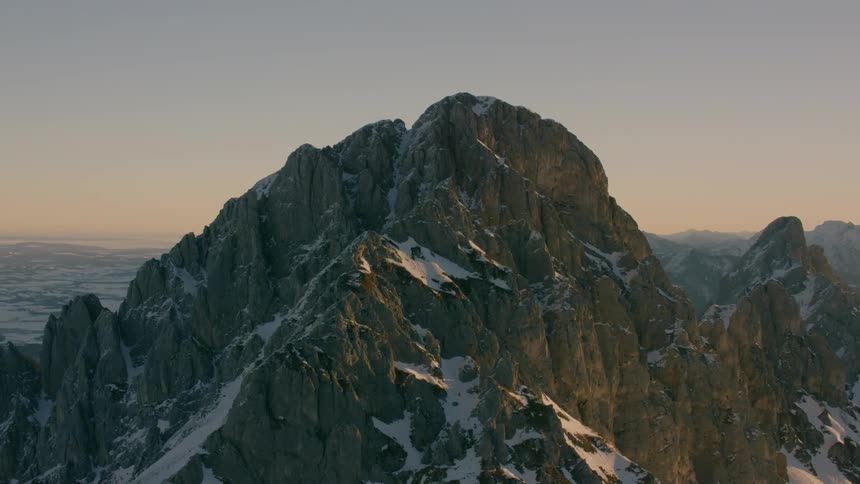 A snow covered mountain