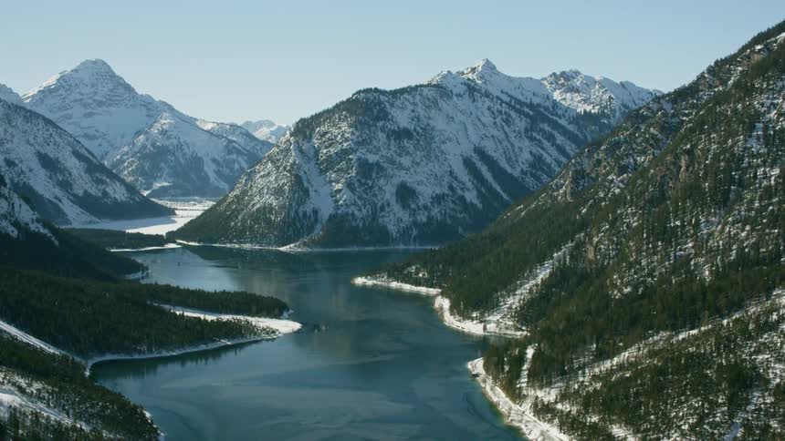 A river in a valley