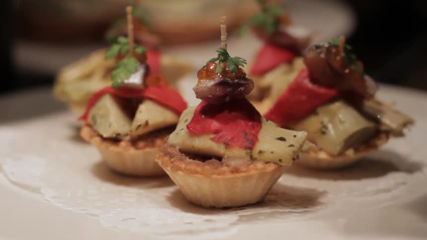 Delicate food is shown