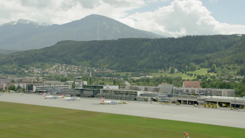 Innsbruck Airport during daytime.