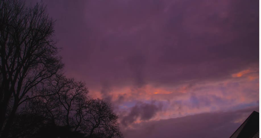 Clouds are rolling across the sky