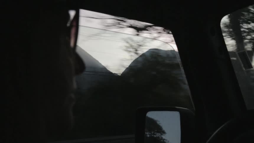 A person driving a car