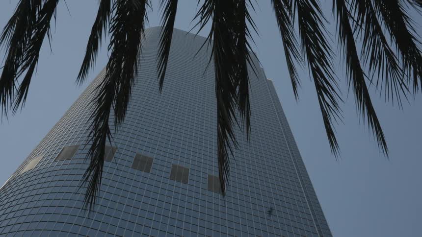 A skyscraper stands tall