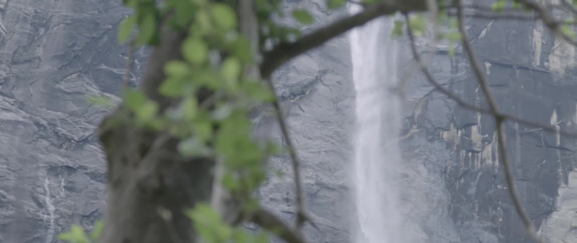 A misty waterfall