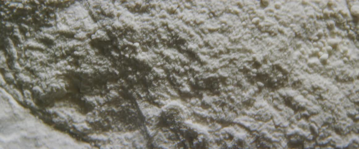 White powder vibrates and is blown around