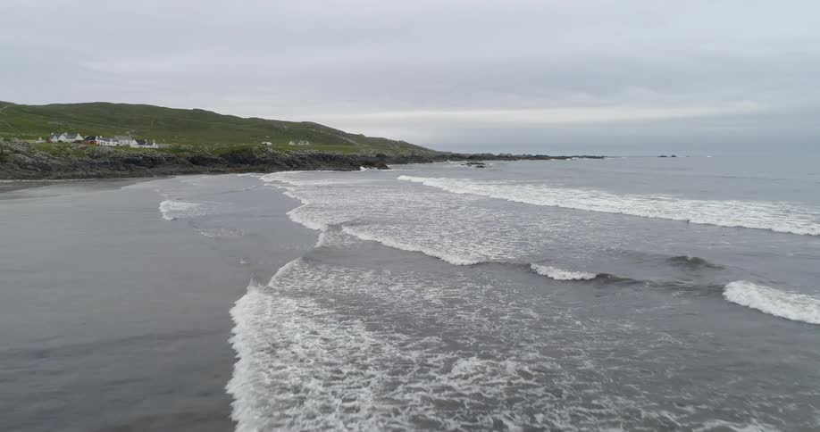 Ocean flow towards a beach
