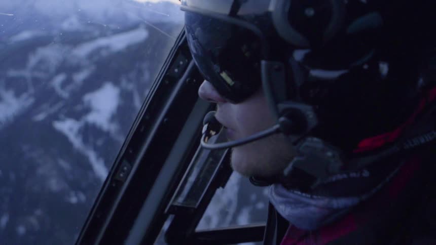 Man flies in a small aircraft