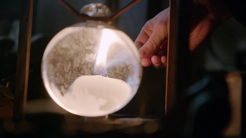 Candle is lit with a long match