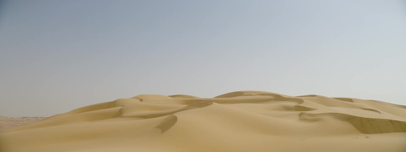 Sand dunes are formed in the desert