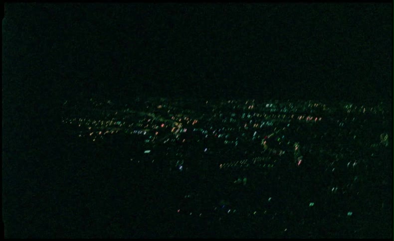 City lit at night