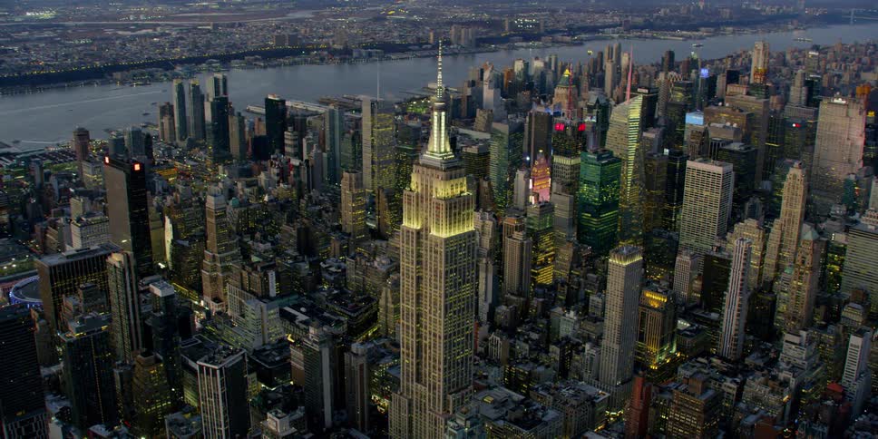 City buildings tower into the landscape