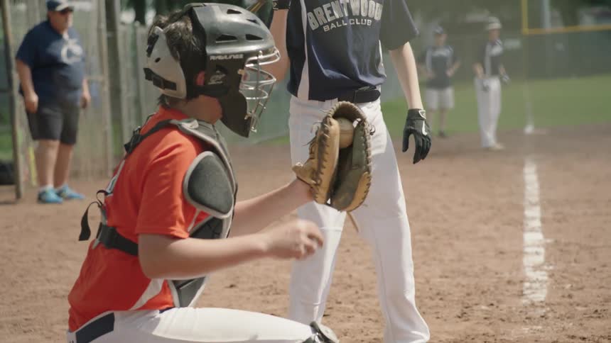Catcher catches a strike