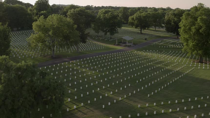 A very large cemetery