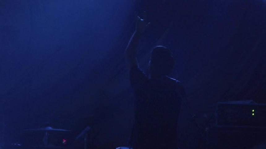 A band is performing on stage