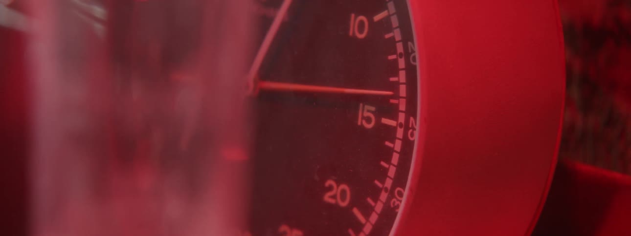 A second hand ticks on a clock
