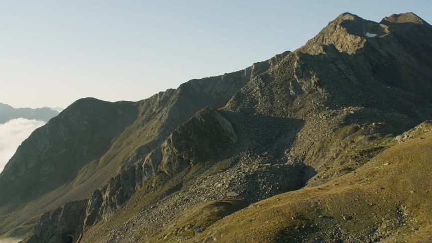 Mountain range on sunny day