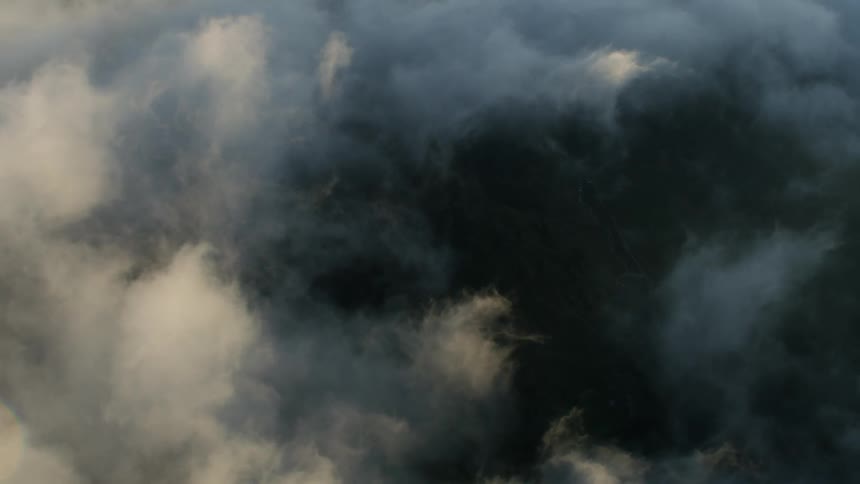 Clouds float in the sky