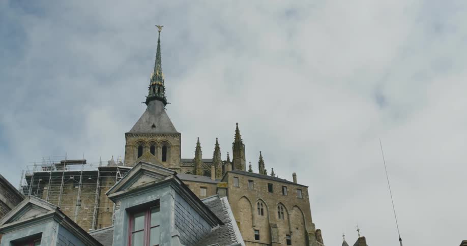 View of a church building on a cloudy day