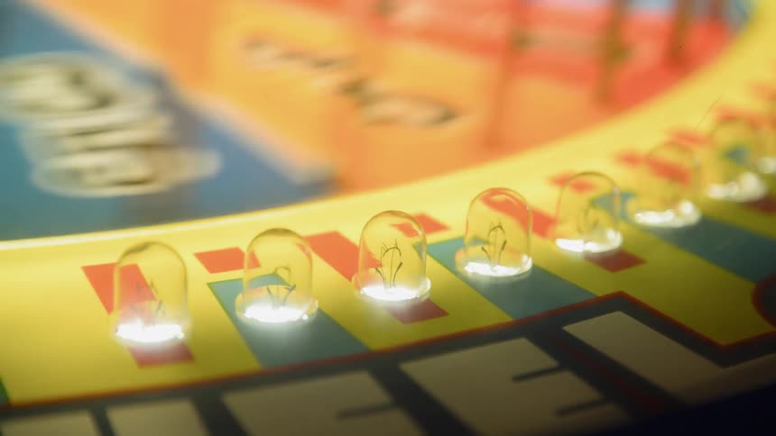 Roulette wheel spins around quickly