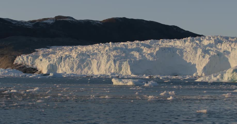 A glacier in water