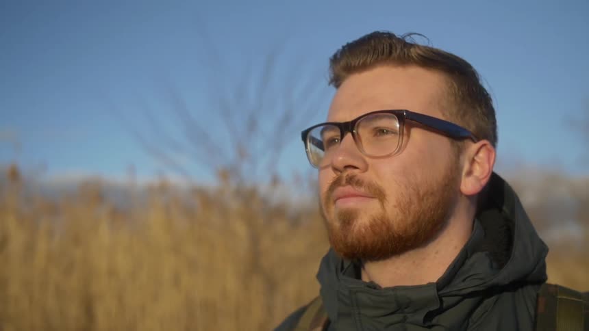 A person wearing glasses