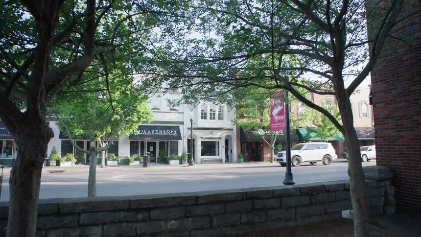 City street lined with buildings