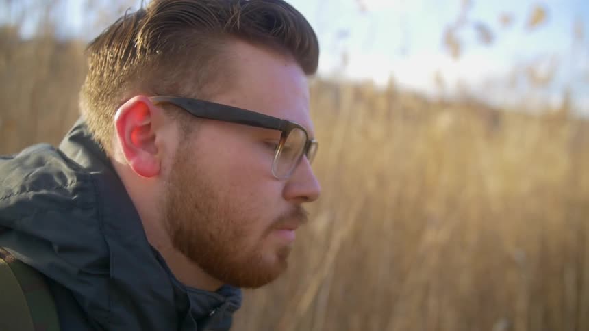 A person wearing glasses