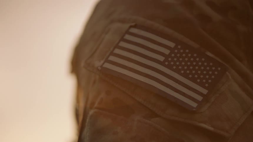 Arm patch on a soldier's uniform