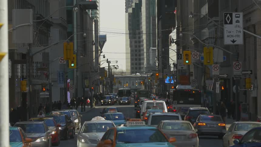 View of a traffic congested city