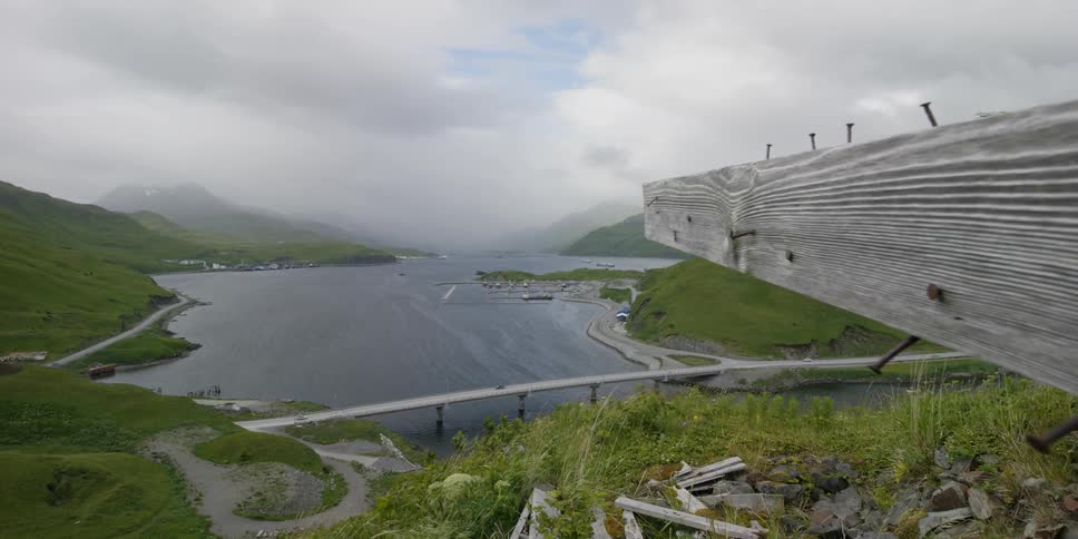 A bridge over an ocean bay
