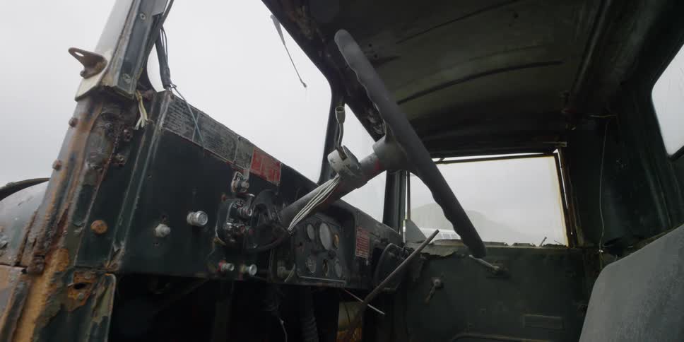 A rusty abandoned vehicle