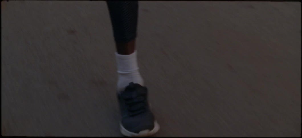 A man sprints outside