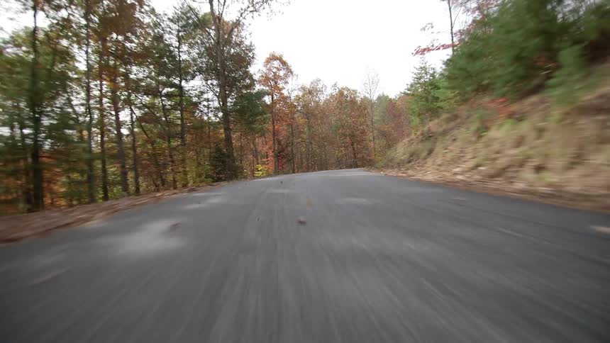 The road is small and winding