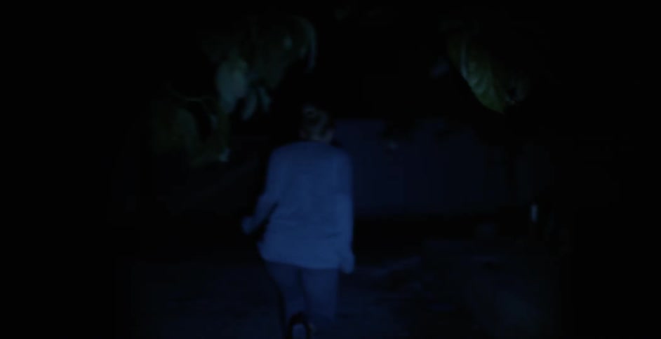 A person running away