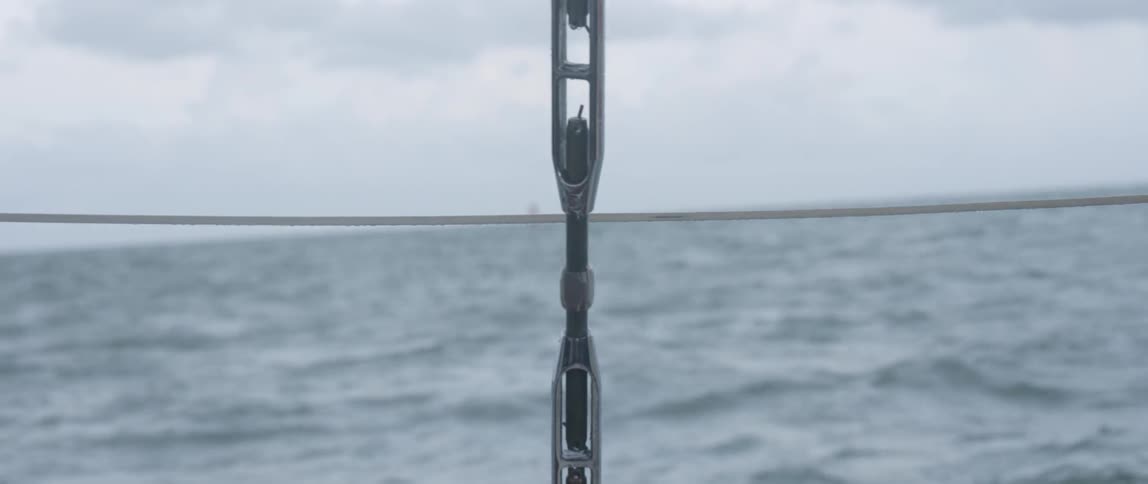 A boat is bouncing up and down in the ocean