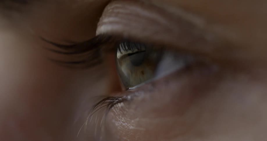 An eye opens and blinks
