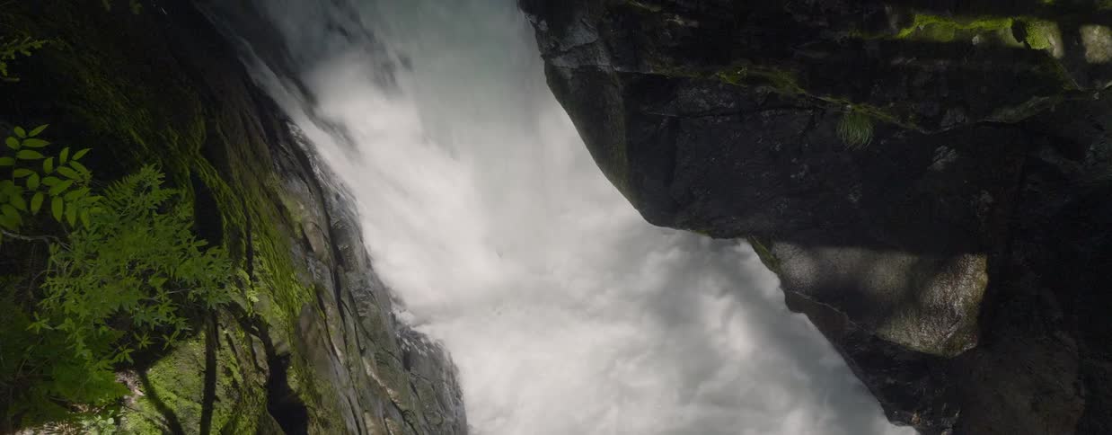 River flowing between two rock formations