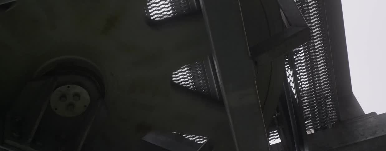 Machine blades rotate