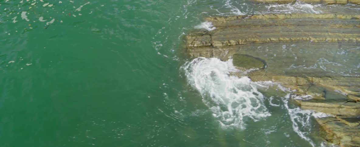 Water flowing over rocks