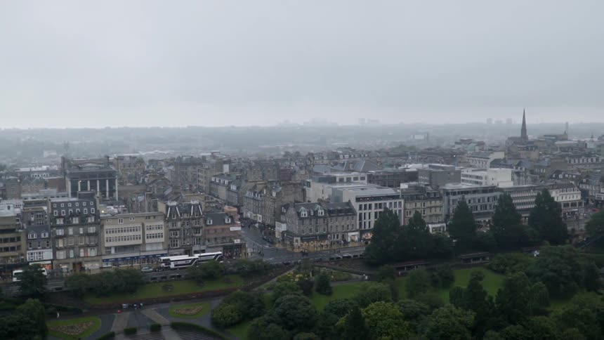 Large city on a cloudy day