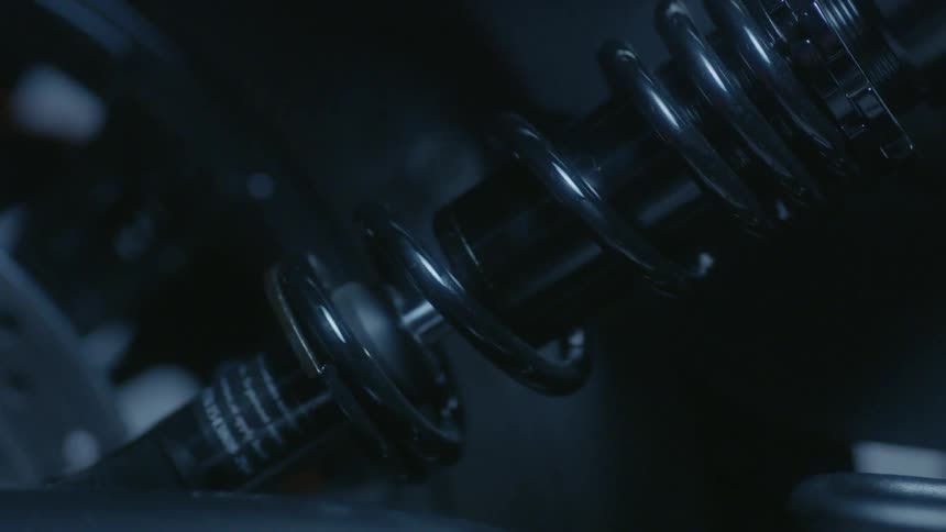 The engine slowly comes into view in the dark