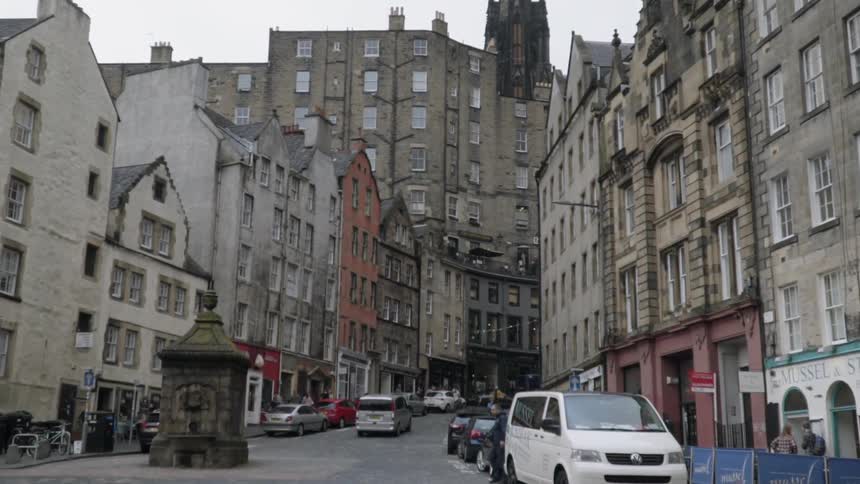 An old neighborhood with stone buildings and small streets
