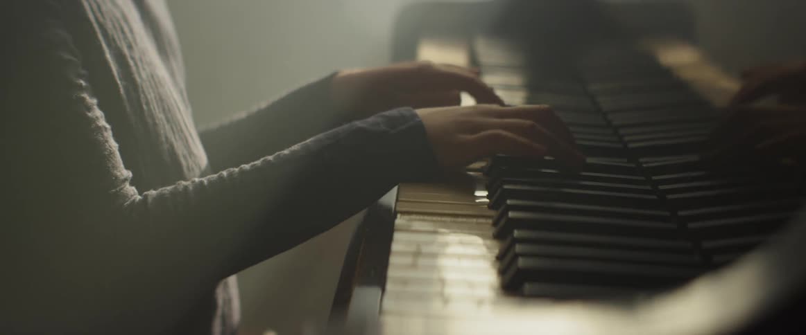 A person playing piano