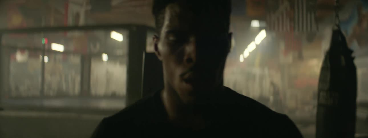 A man jogs in place