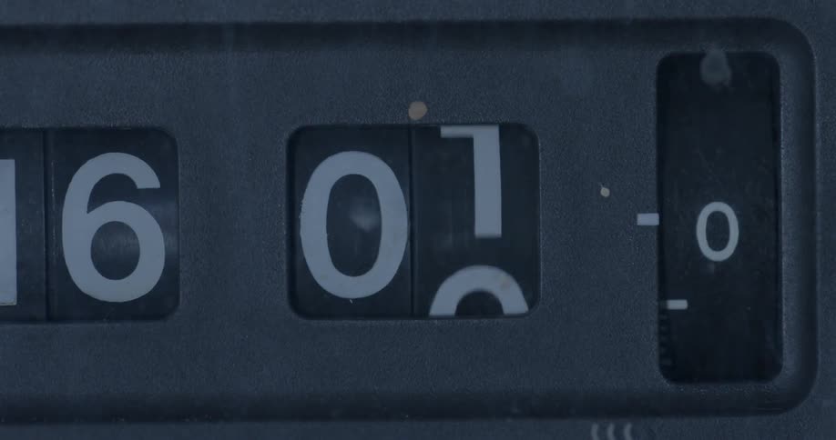 The numbers of a digital clock advance