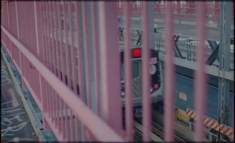 A train passes through fencing