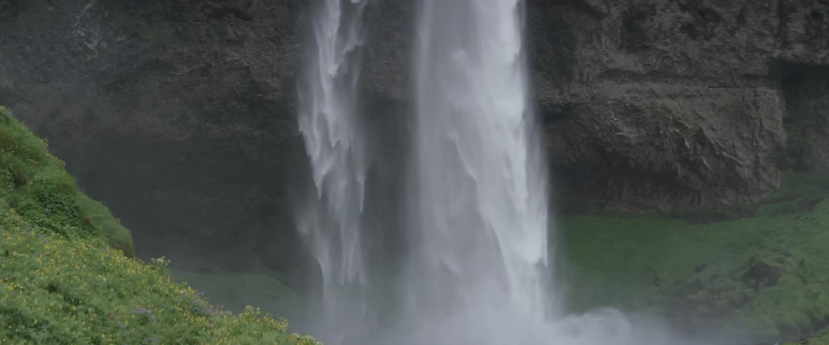 Waterfall coursing down a mountain