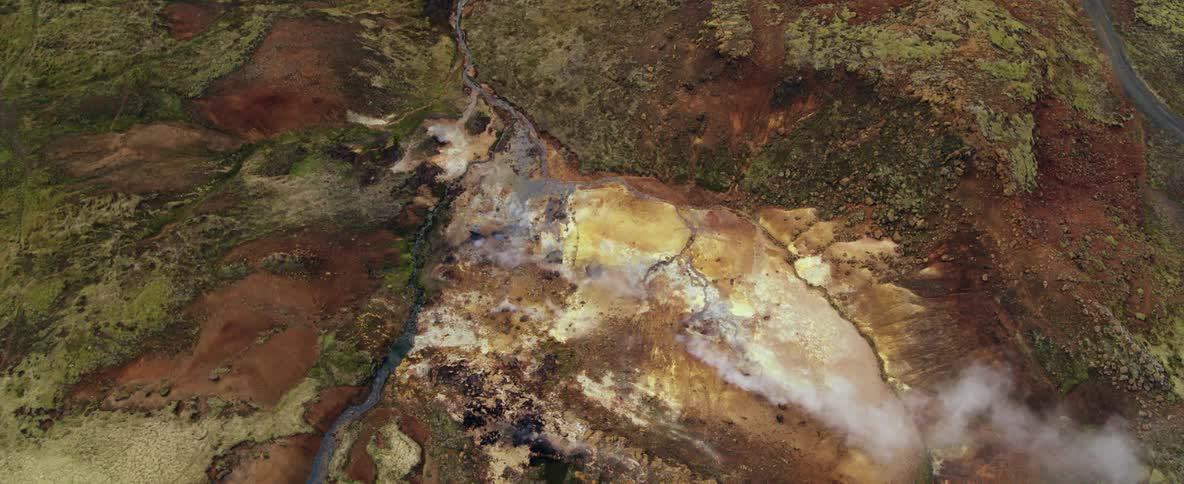 River running through some wilderness as seen from high above