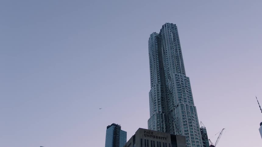 Skyscrapers reaching high into the sky on a clear day