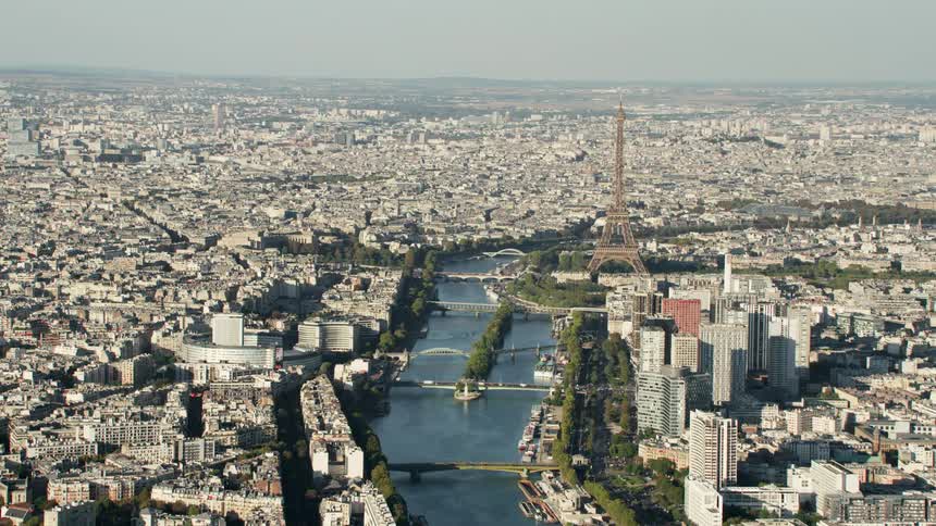 Paris france as viewed from the air